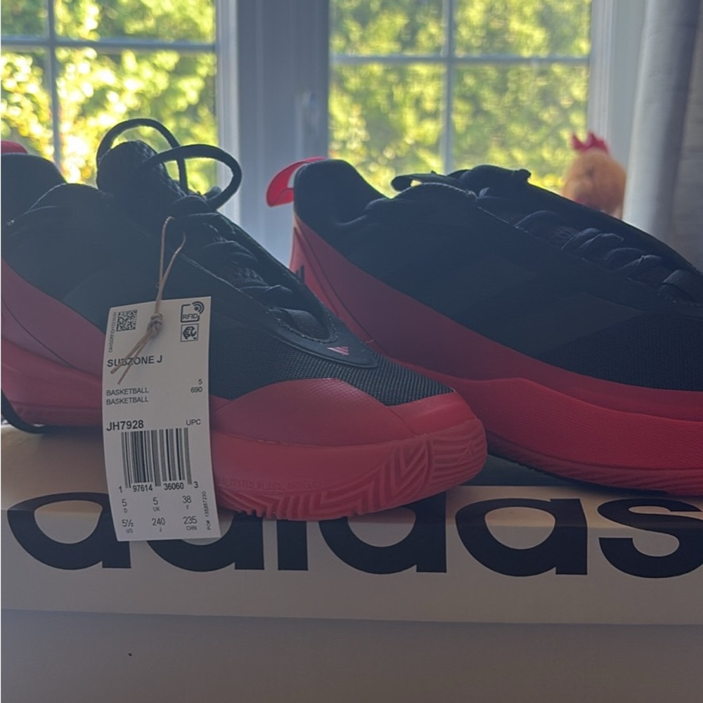 Adidas Black and Red Basketball Shoes